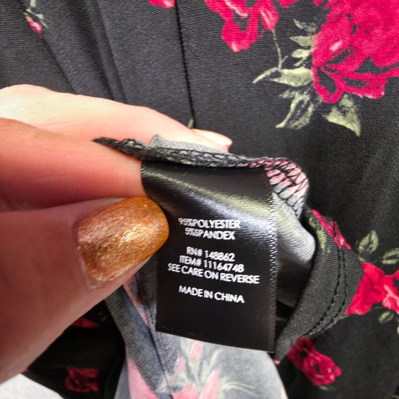 Torrid Dress Womens Plus Size 2X Floral Skater Whimsigoth Vamp Dark Romantic NEW - Picture 14 of 16